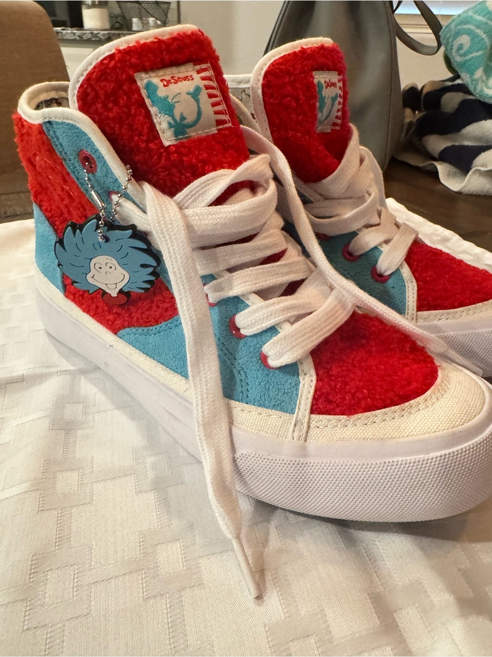 Dr. Seuss Adult Thing 1/2 High Top Sneakers